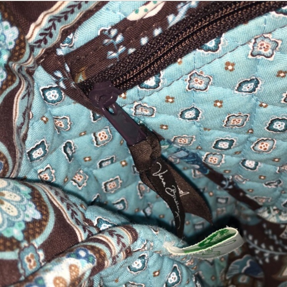 Euc Vera Bradley Small Tote - Java Blue - image 3